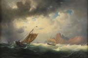 ship on stormy sea